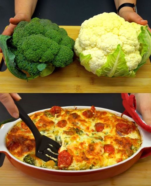 Baked Broccoli and Cauliflower Casserole