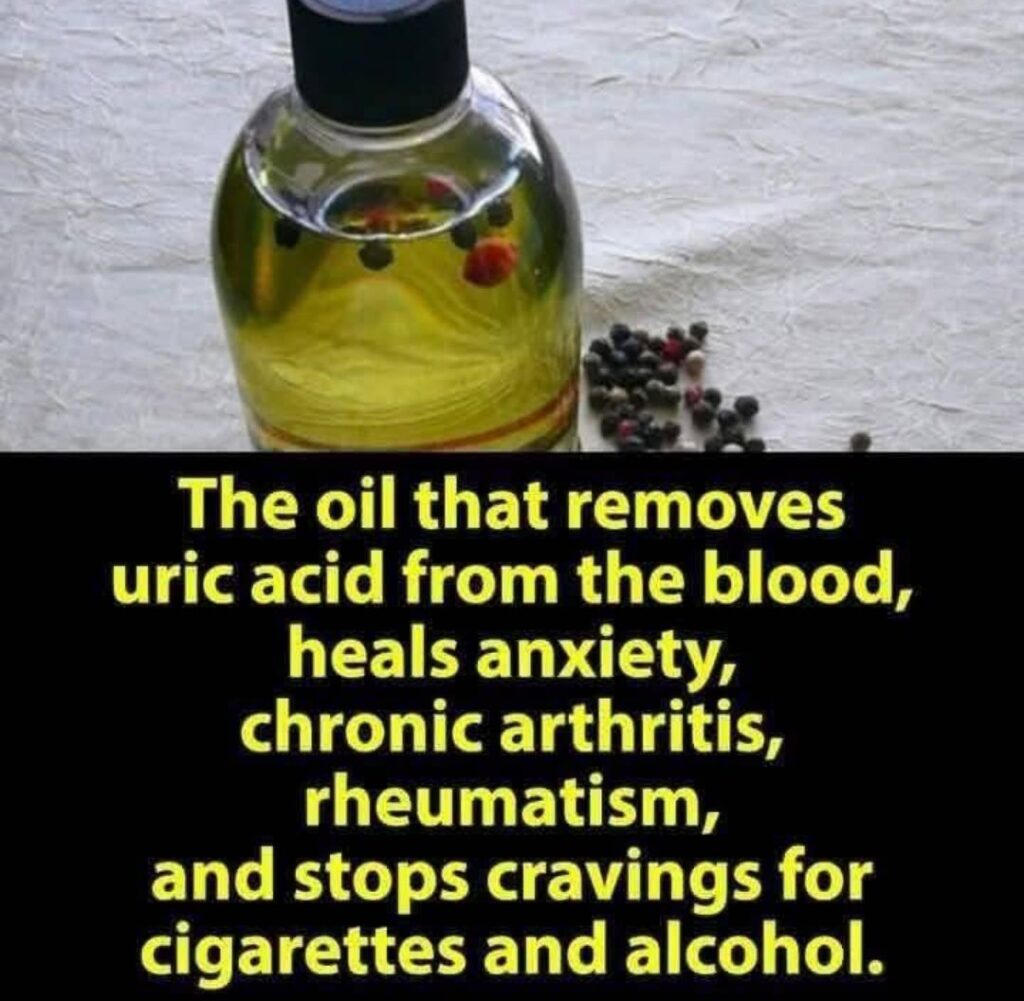 The oil renowned for eliminating uric acid from the bloodstream, alleviating anxiety, chronic arthritis, rheumatism, and reducing cravings for cigarettes and alcohol.
