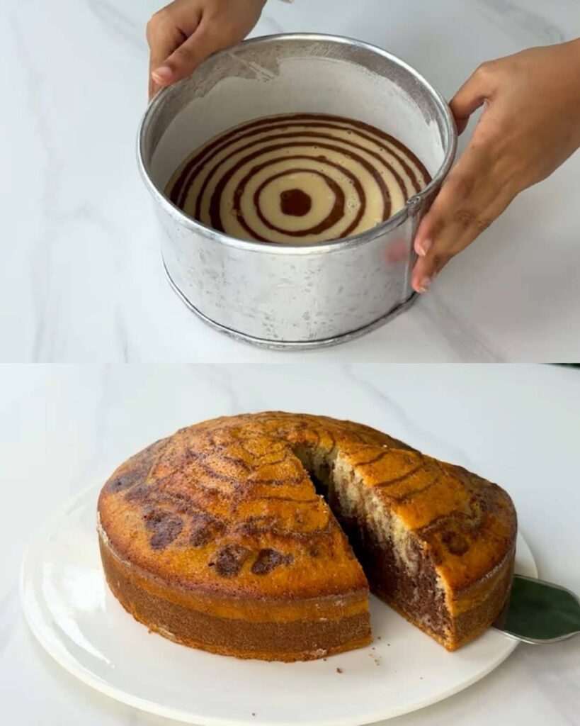 Marble Vanilla-Chocolate Cake