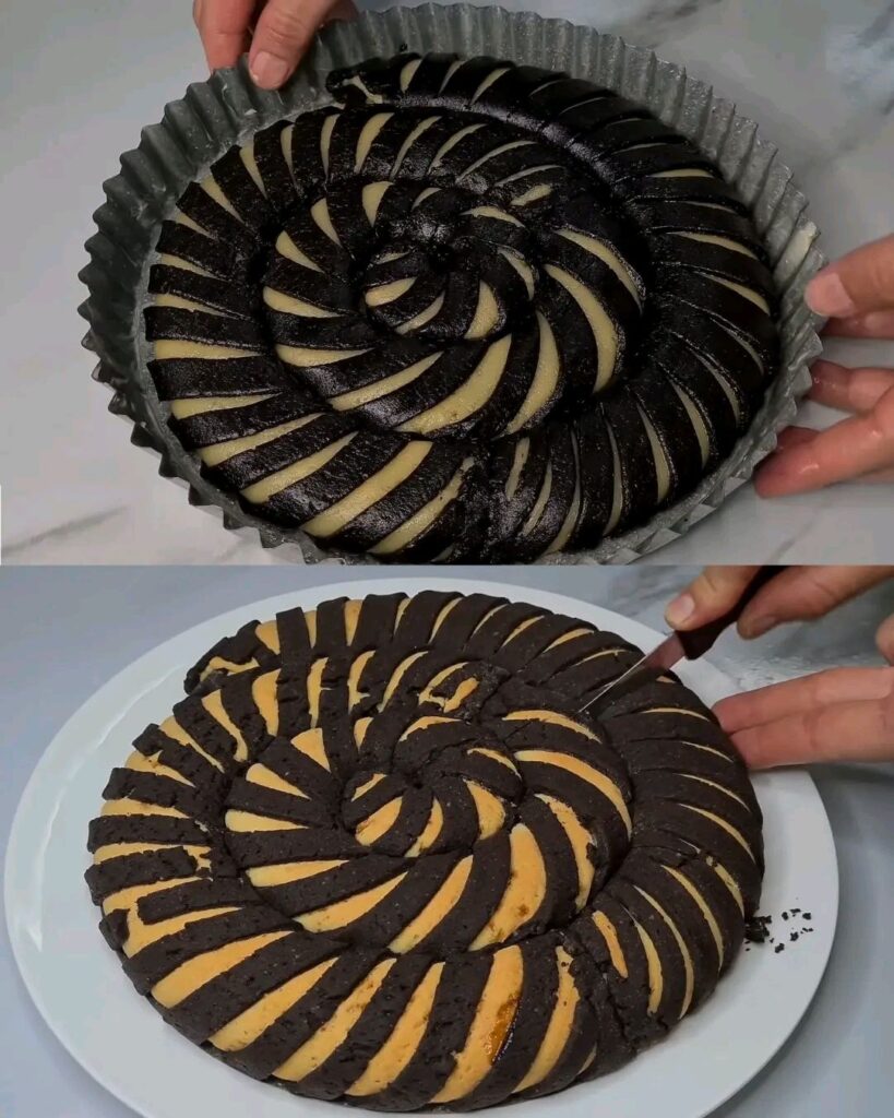 Apricot-Swirled Cocoa Vanilla Sheet Cake