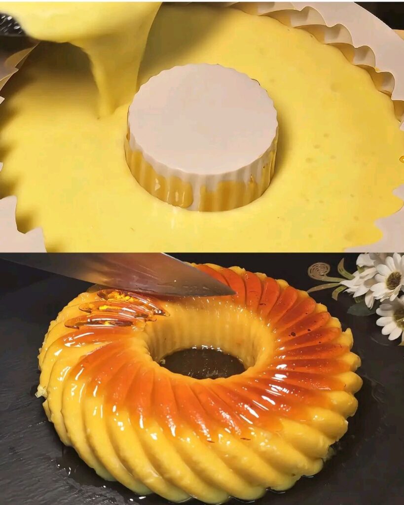 Creamy Banana Orange Jelly Dessert with Agar-Agar