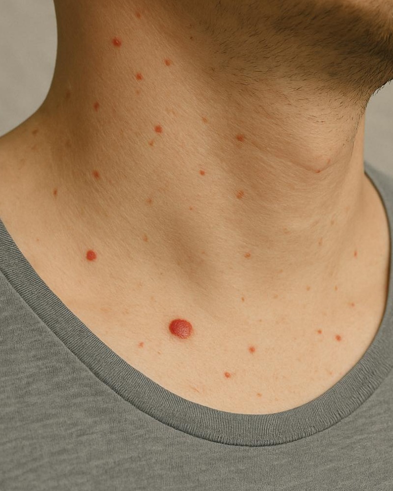 Why do red moles appear on the skin? Here’s what science says
