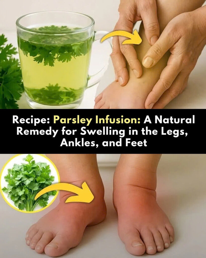 Parsley infusion: a natural remedy for swelling in the legs, ankles and feet
