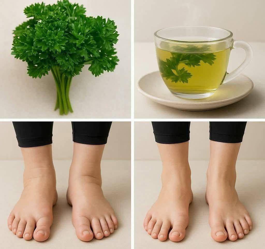 If You Drink This TEA, You Will Quickly Remove the Swelling of Your Legs, Ankles, and Feet…! Parsley Tea