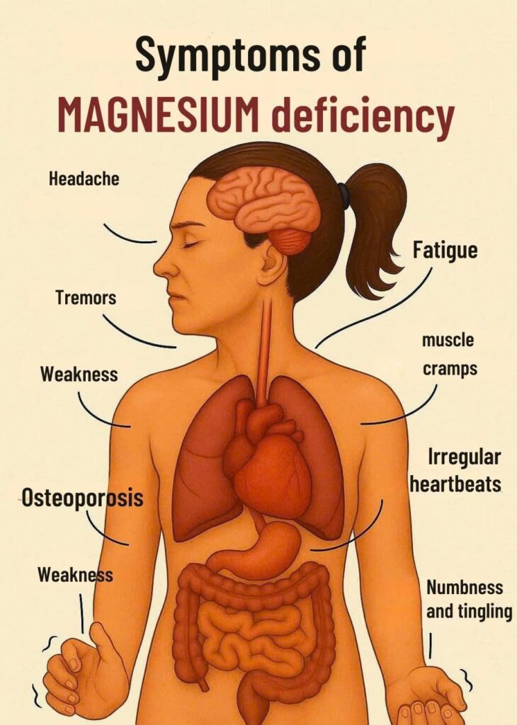Symptoms of magnesium deficiency and how to recover
