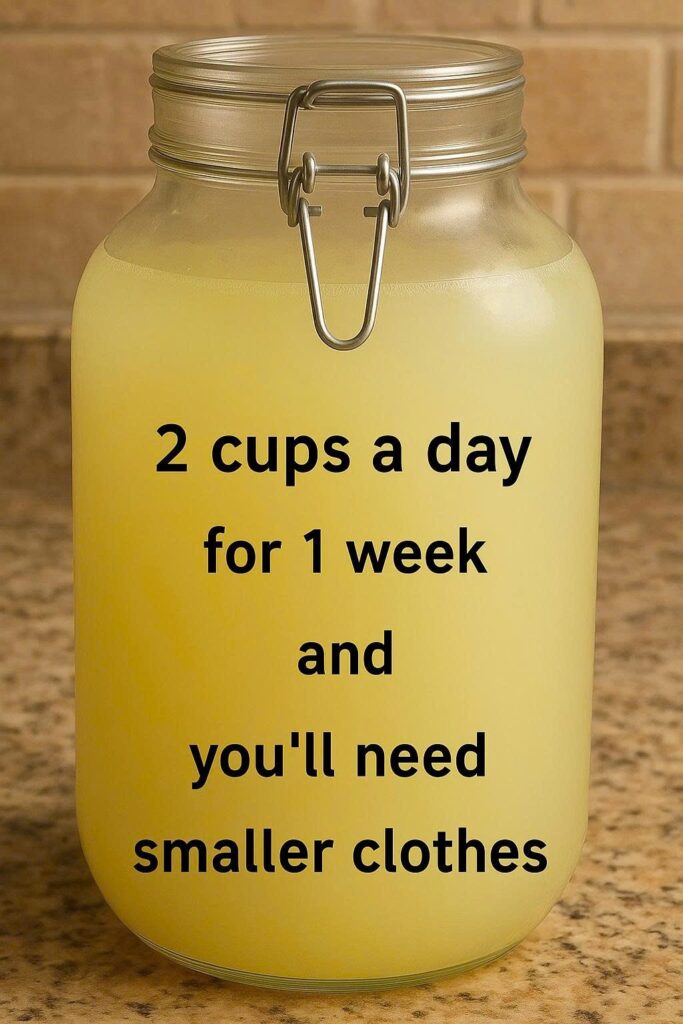 Natural slimming drink: warm water, apple cider vinegar, ginger and lemon