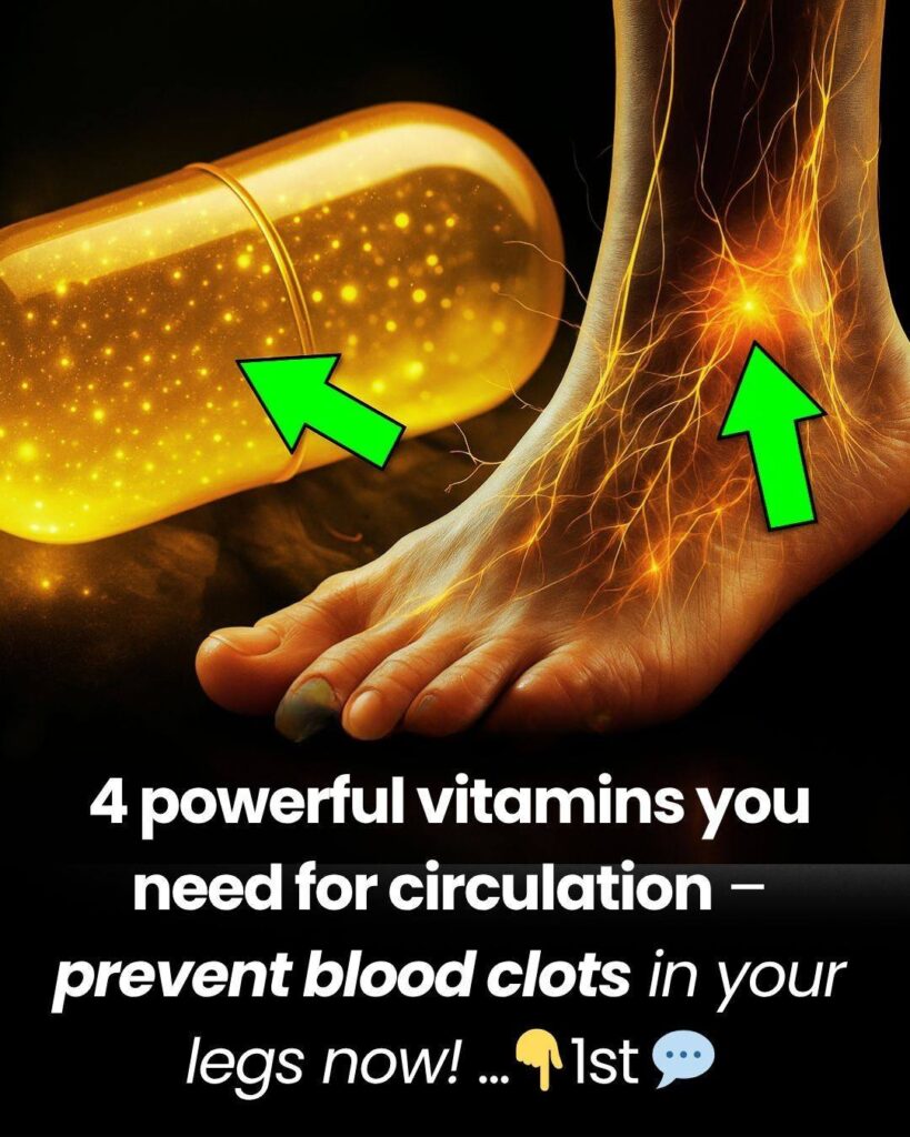 4 powerful vitamins you need for circulation – prevent blood clots in your legs now!