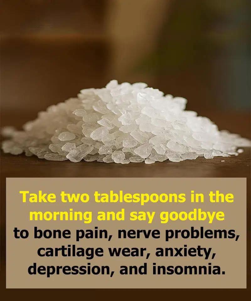 Two tablespoons in the morning and say goodbye to bone pain, nerve problems, cartilage wear, anxiety, depression, and insomnia.