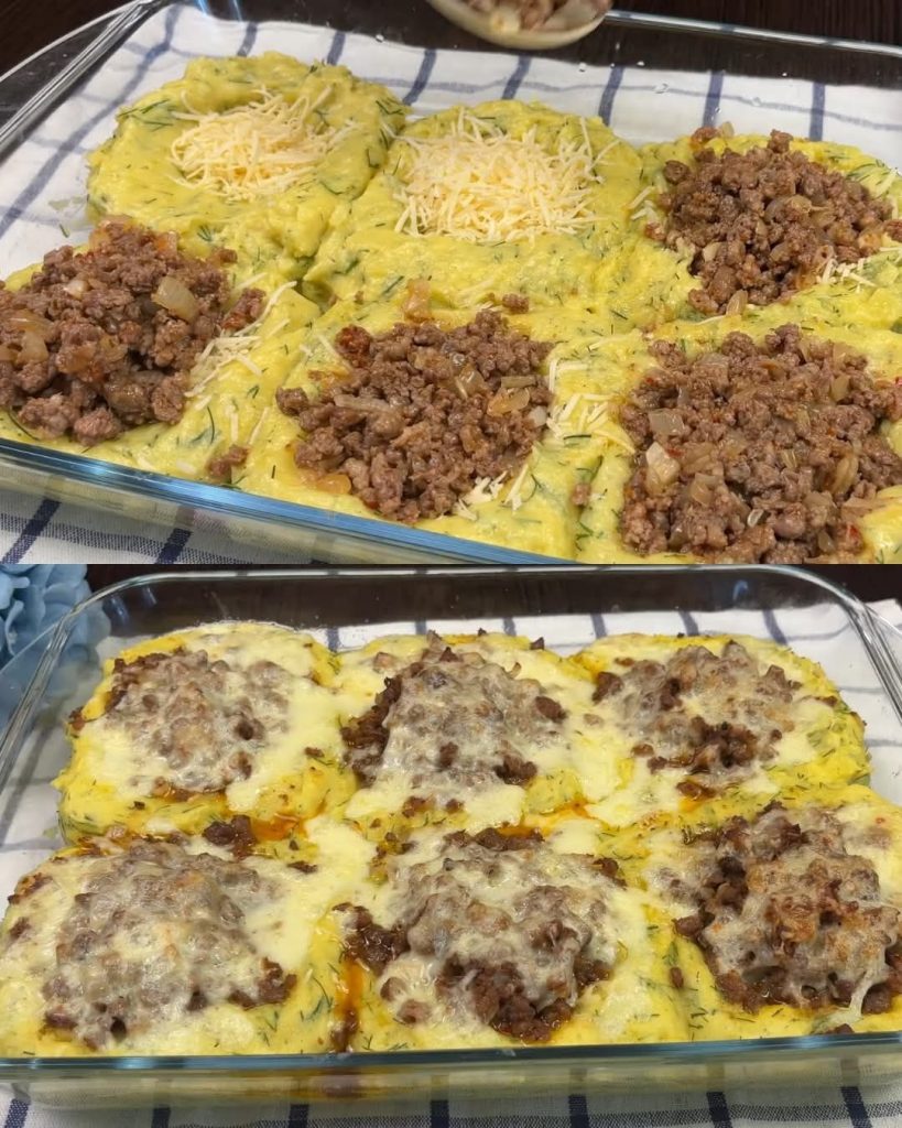 Potato Nests with Savory Meat & Cheese Filling