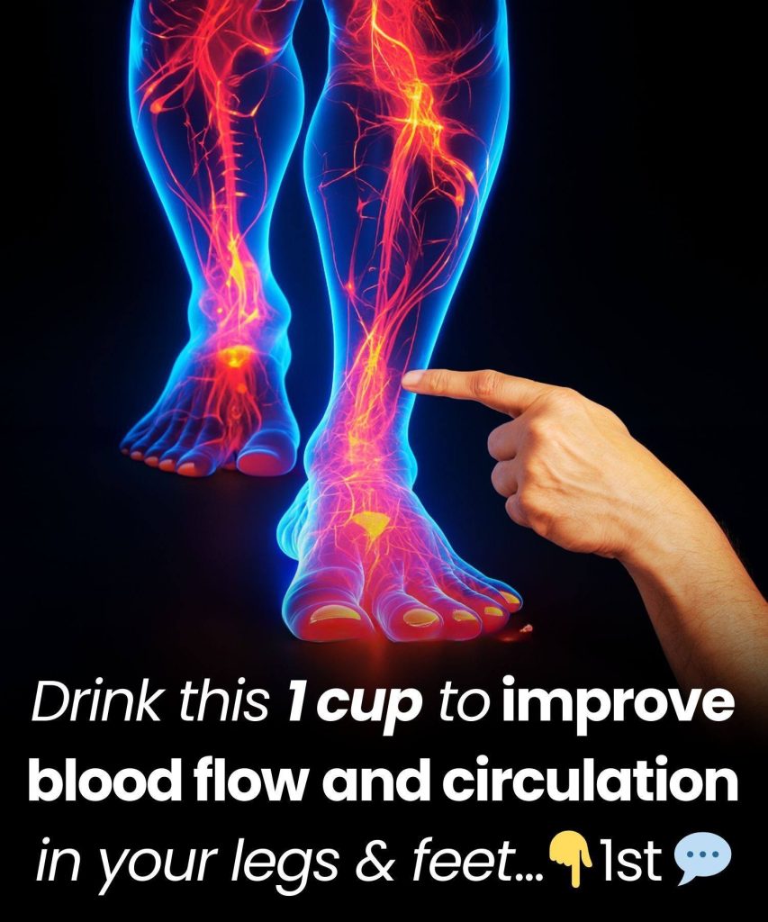 Drink this 1 cup to improve blood flow and circulation in your legs & feet
