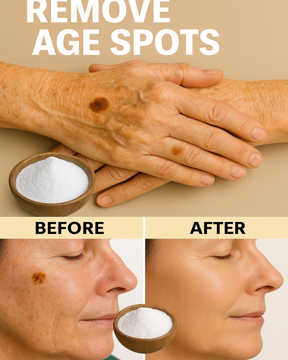 Baking soda removes dark spots in 7 days!