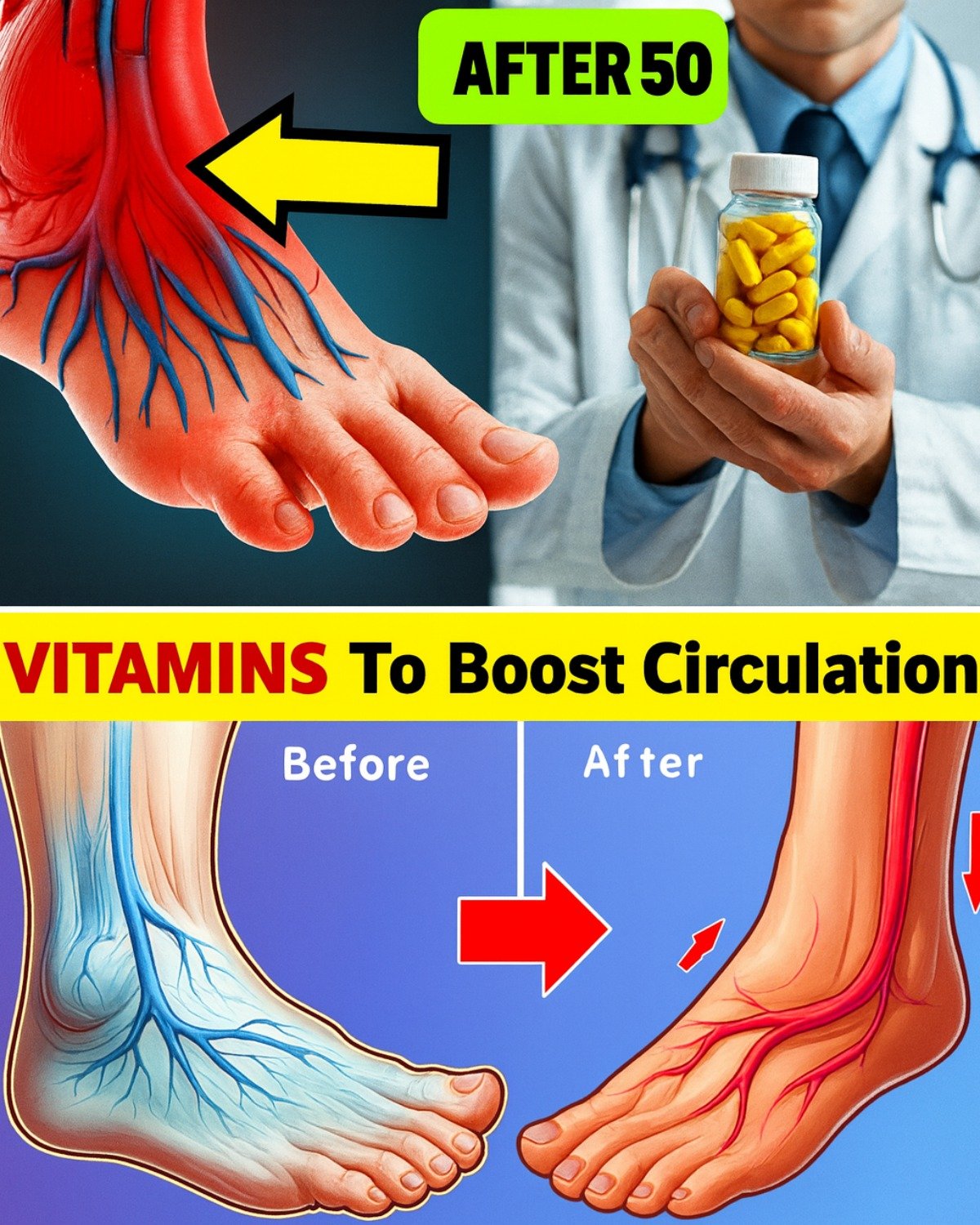 The Best Vitamin to Improve Blood Circulation in Your Legs and Feet After Age 50