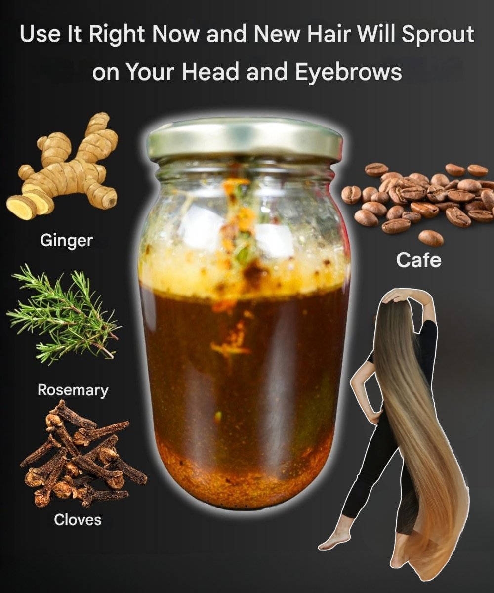 🌿 Grow Thicker, Healthier Hair Naturally with Rosemary, Clove, Avocado Seed, Coffee & Ginger