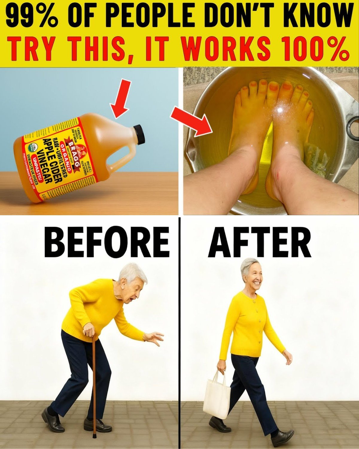 SENIORS, Use Apple Cider Vinegar Like THIS and Watch 6 Health Problems Fade!