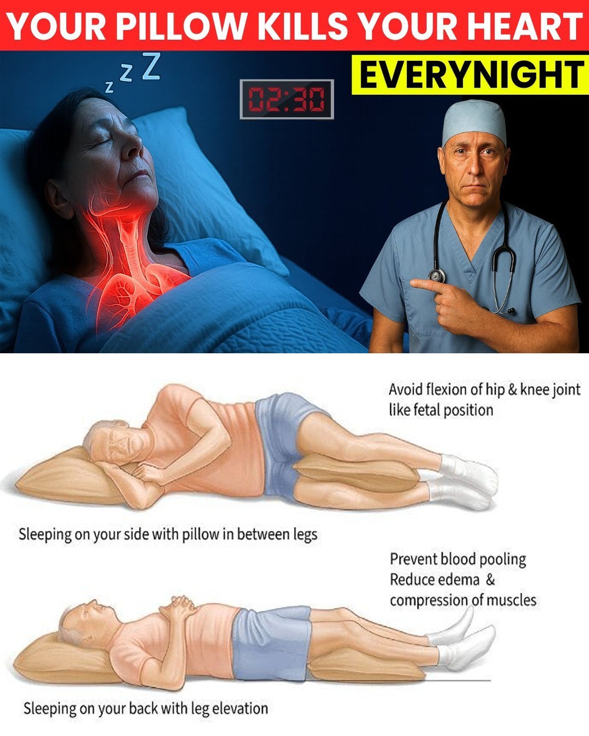 Most People Sleep Wrong — The Pillow Mistake Damaging Your Heart