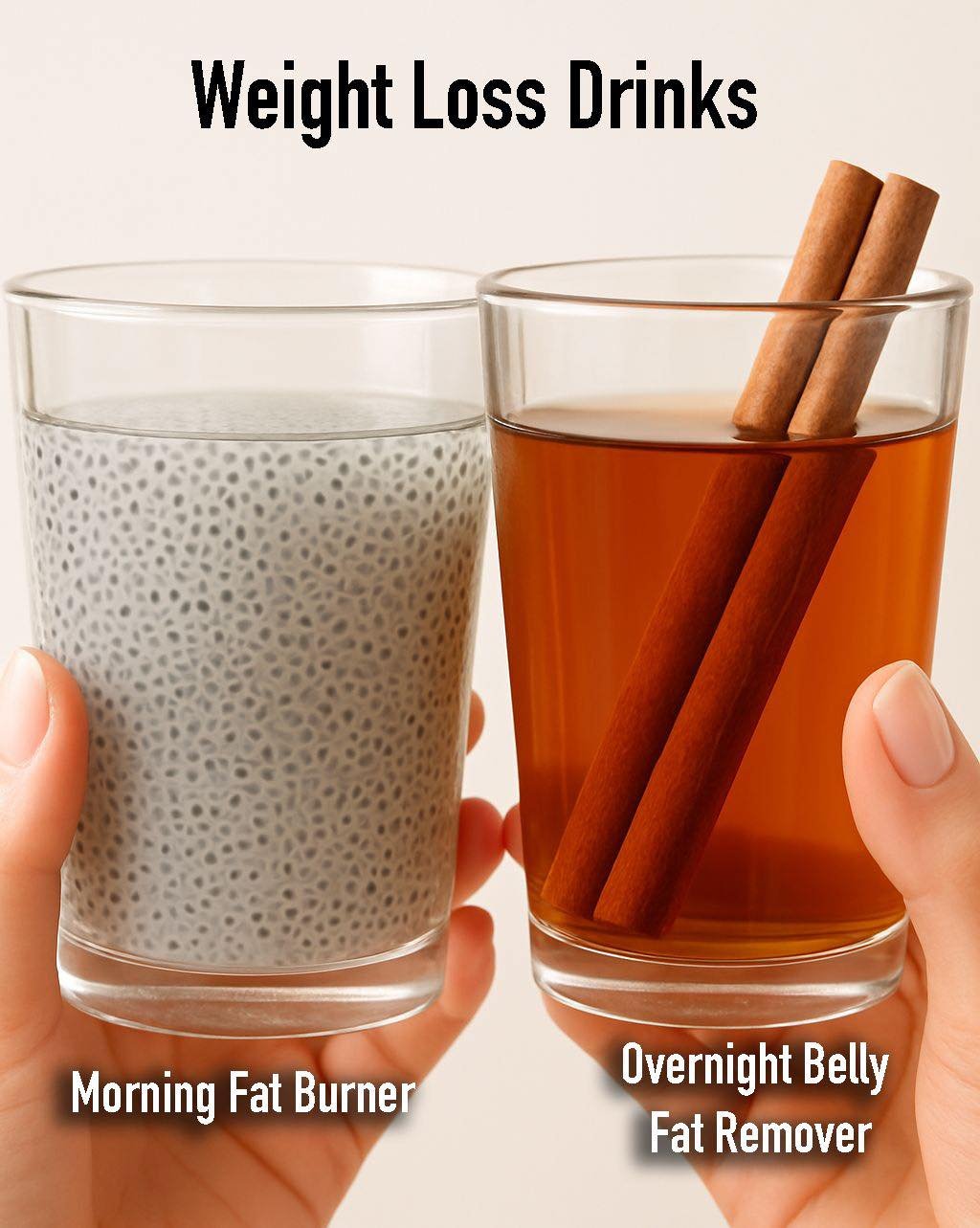 Morning Weight Loss Drinks That Actually Work: Chia Water & Cinnamon Detox