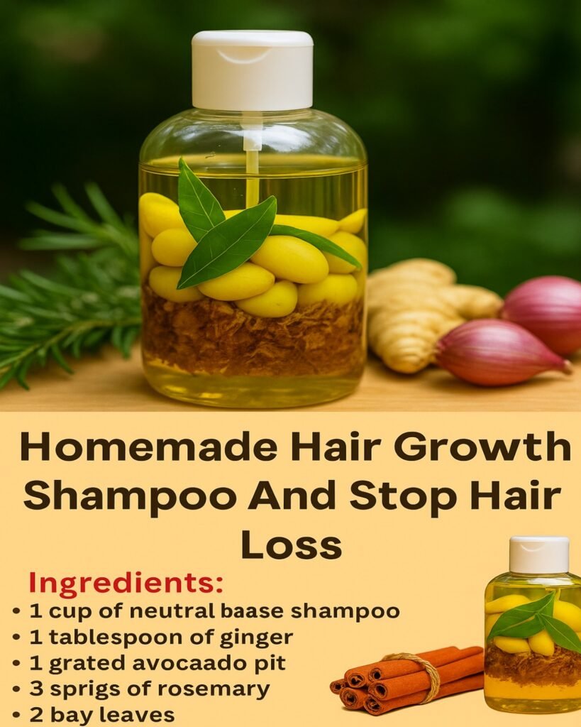 Ginger & Rosemary Shampoo: Natural Remedy for Hair Growth and Strength