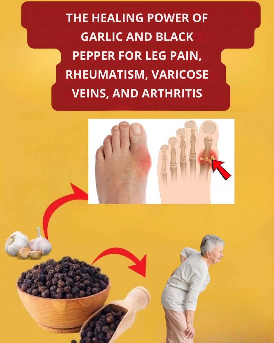 🌿 The Power of Garlic and Black Pepper for Leg Pain and Arthritis Relief