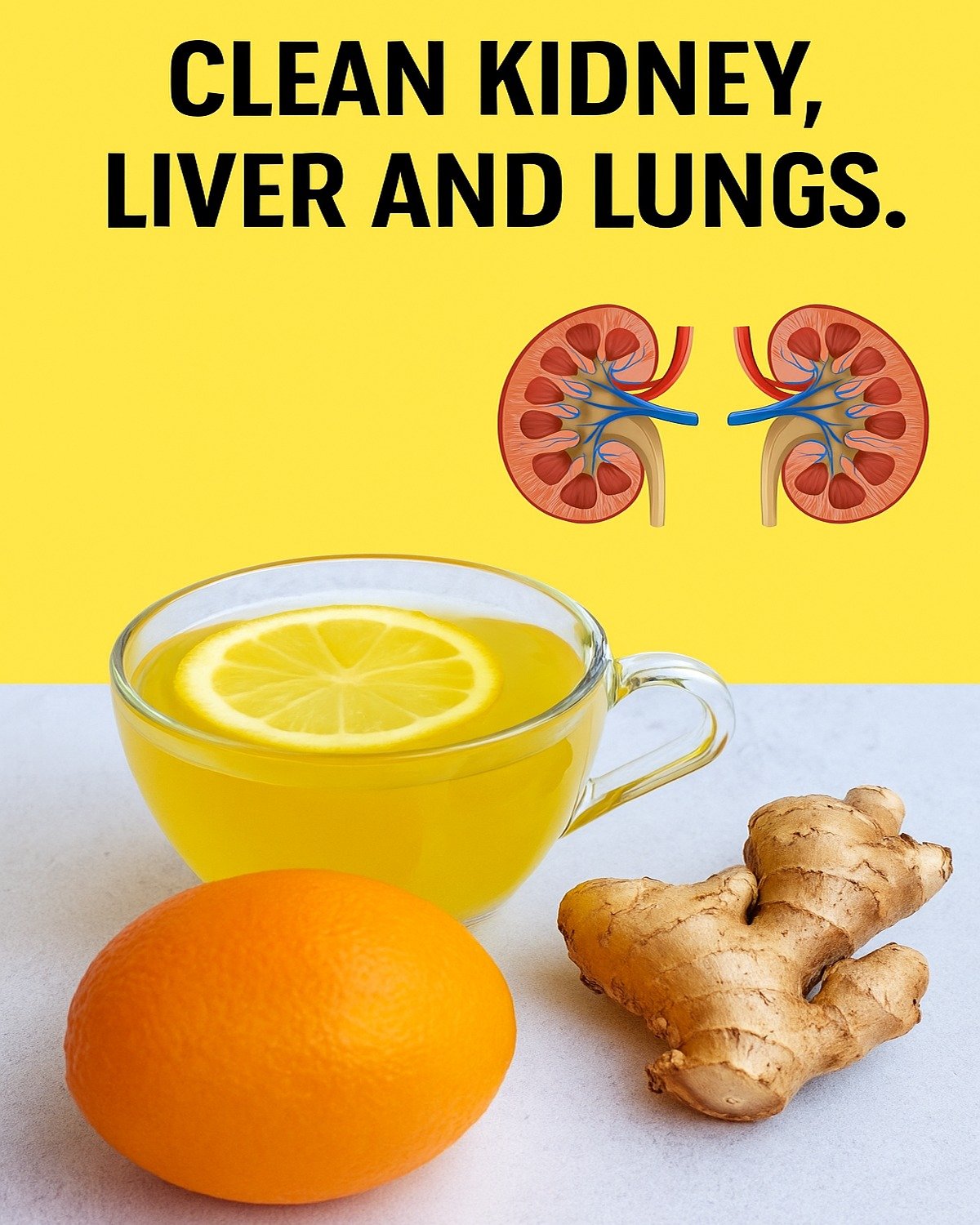 Clean Kidney, Liver, and Lungs: Killer of Bacteria with Ginger and Orange