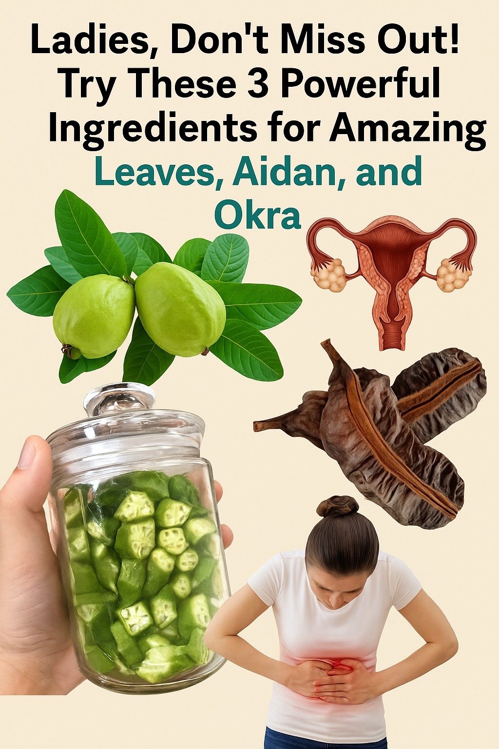 🌿 Guava Leaf, Aidan Fruit & Okra: A Gentle Natural Support for Ovulation and Reproductive Wellness