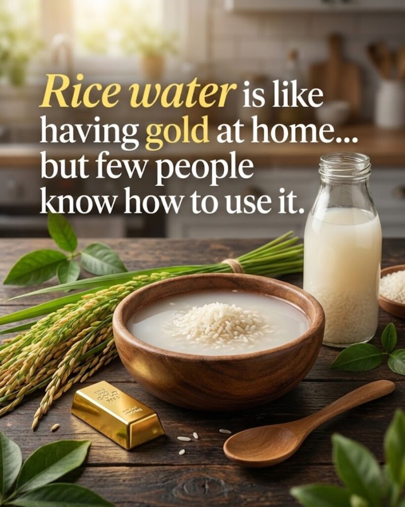 Rice Water Is Literal Gold Sitting in Your Kitchen Right Now… But 99% of People Throw It Away