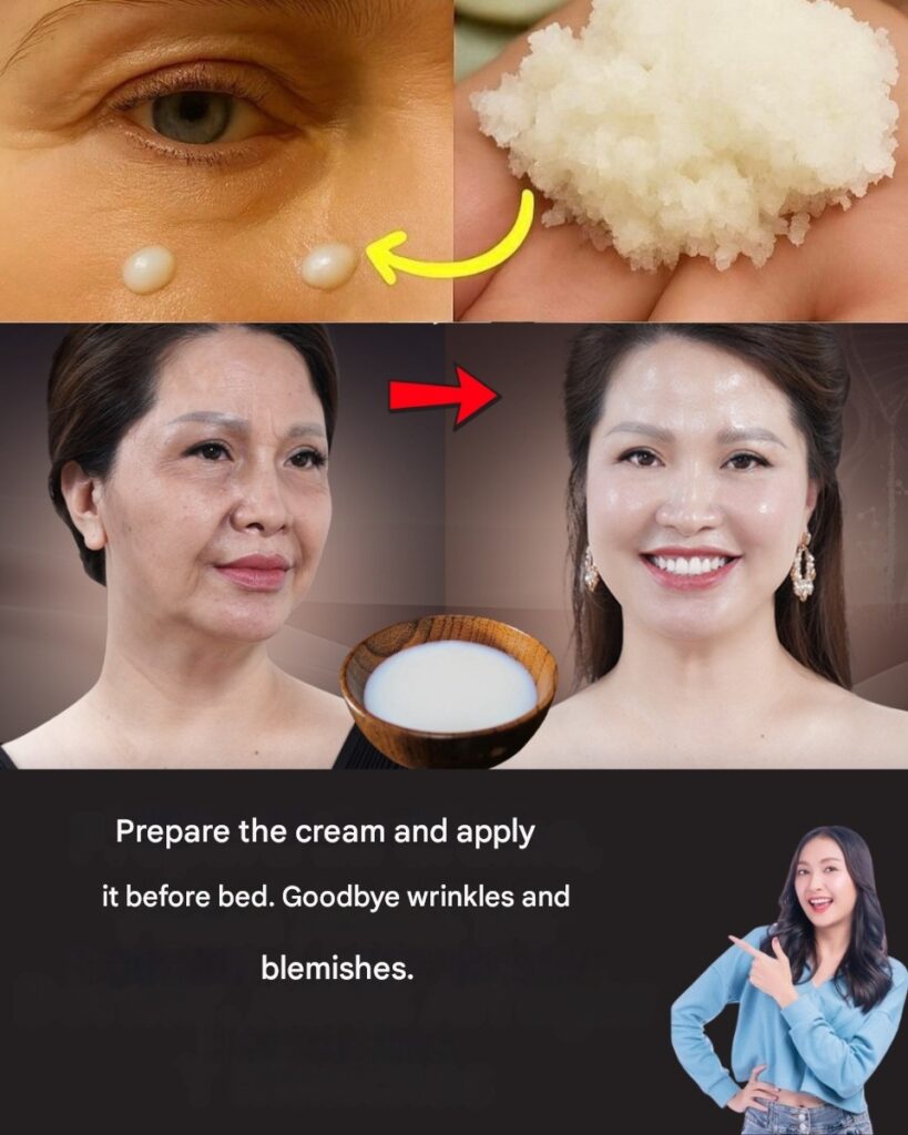 🌙✨ A Natural Night Cream Recipe to Gently Smooth Lines and Uneven Tone