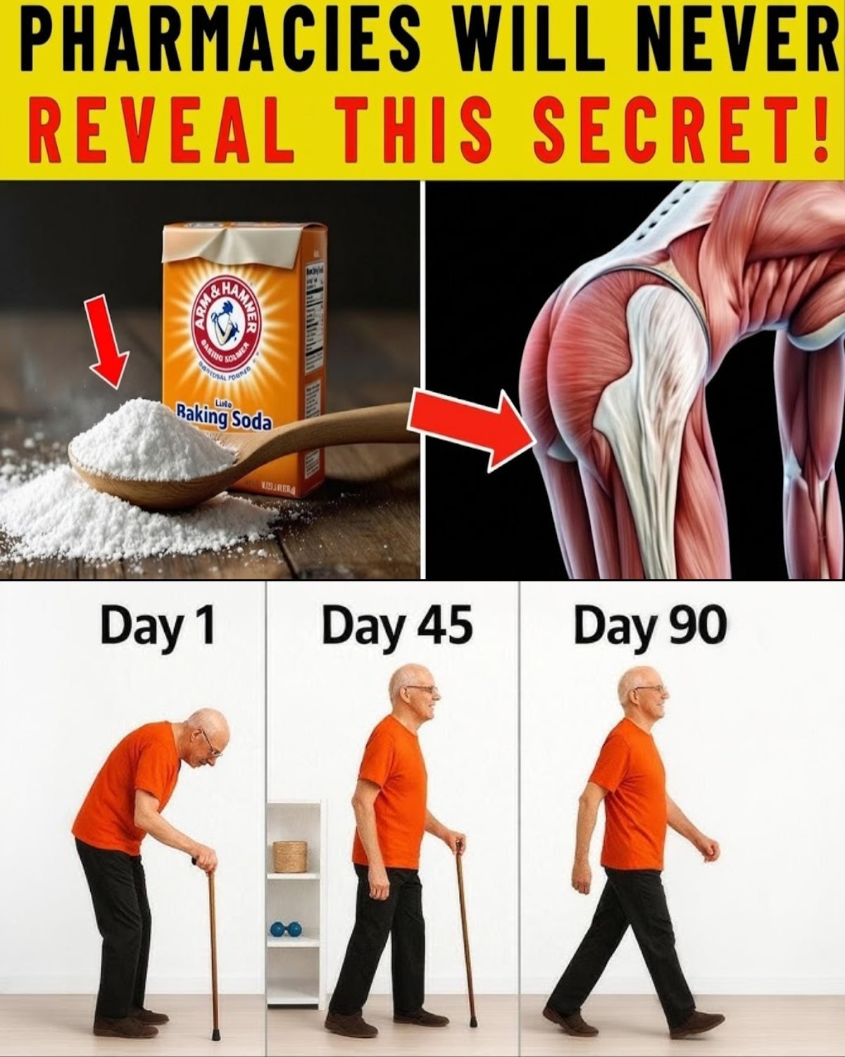 SENIORS, Use BAKING SODA Like THIS and Watch 13 Health Problems Disappear!