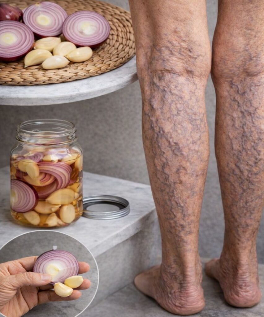 Say Goodbye to Varicose Veins Naturally: A Simple Garlic, Onion, and Olive Oil Remedy That May Offer Relief