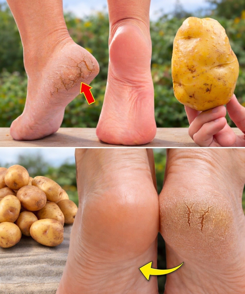 Just One Potato Could Help Soften and Heal Your Cracked Heels Naturally