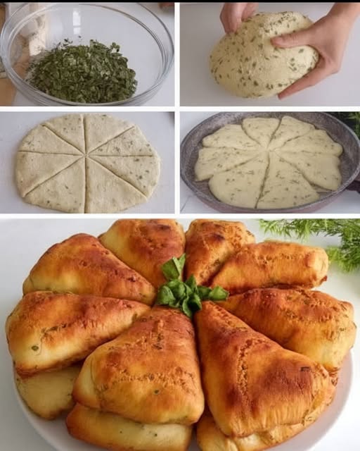 Yeast-Free Savory Cheese & Herb Triangles