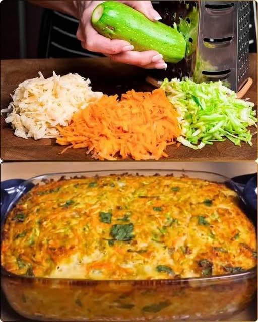 Baked Zucchini, Carrot, and Potato Casserole
