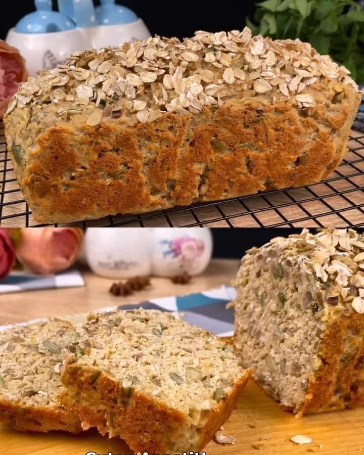 Simple Oat & Seed Bread (No Yeast, No Flour)