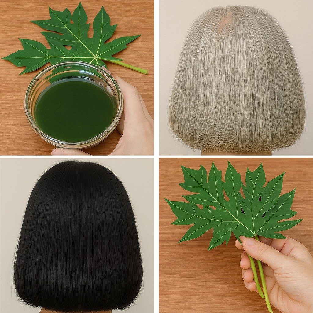 The Tropical Secret: Papaya Leaves for Natural Color Restoration and Explosive Hair Growth