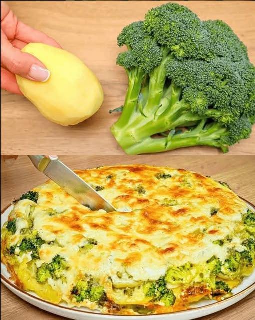 Creamy Cheesy Broccoli and Potato Bake