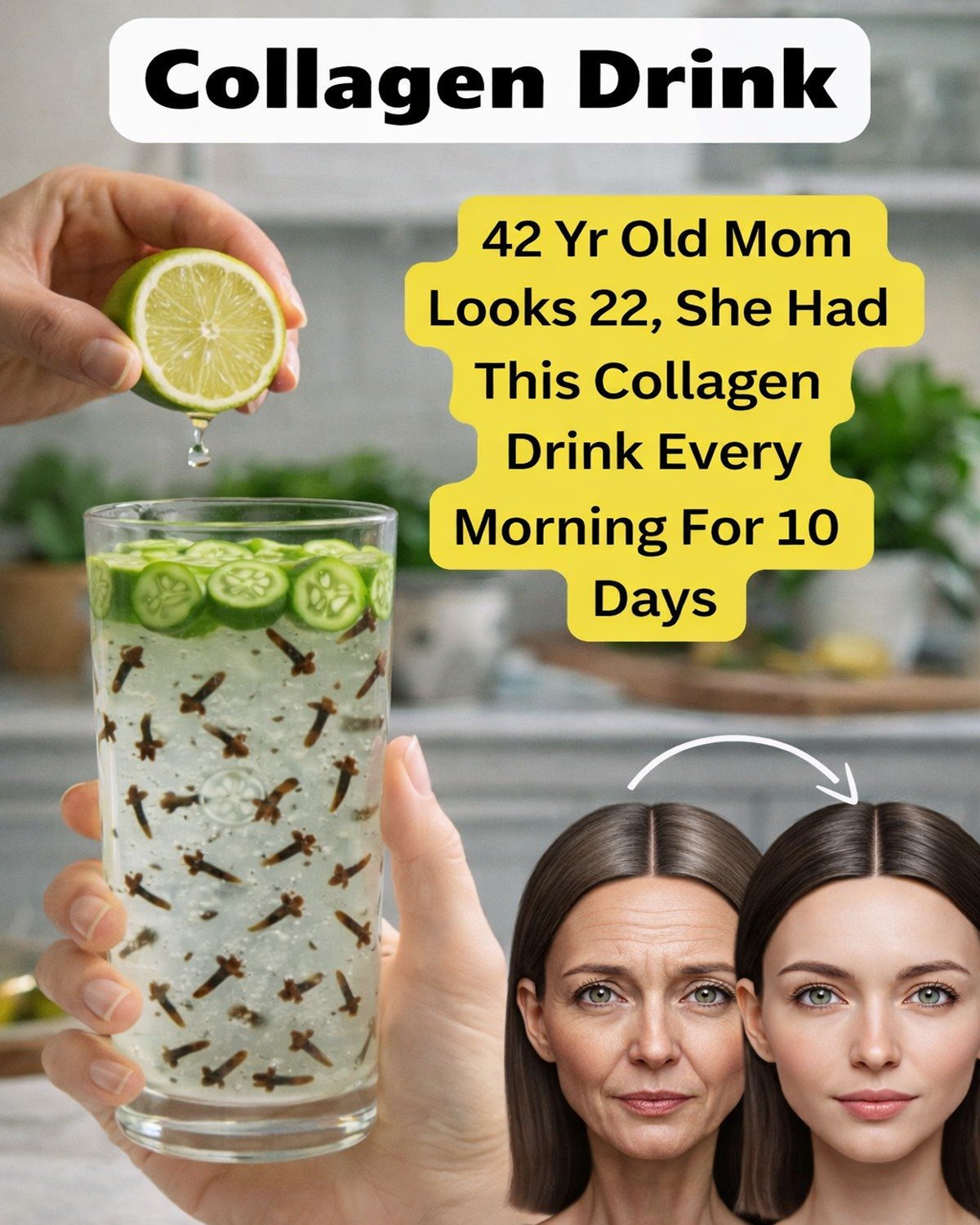 Clove-Okra-Lemon Collagen Drink: A Natural Morning Ritual to Support Firmer, Brighter Skin from Within