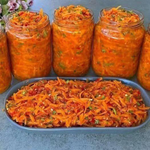 Spicy Carrot & Vegetable Salad for Jars