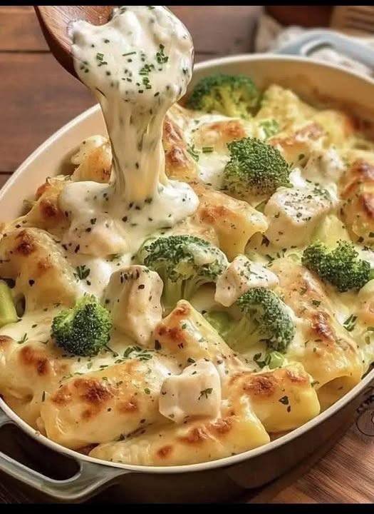 Creamy Chicken & Broccoli Bake (4 Ingredients)