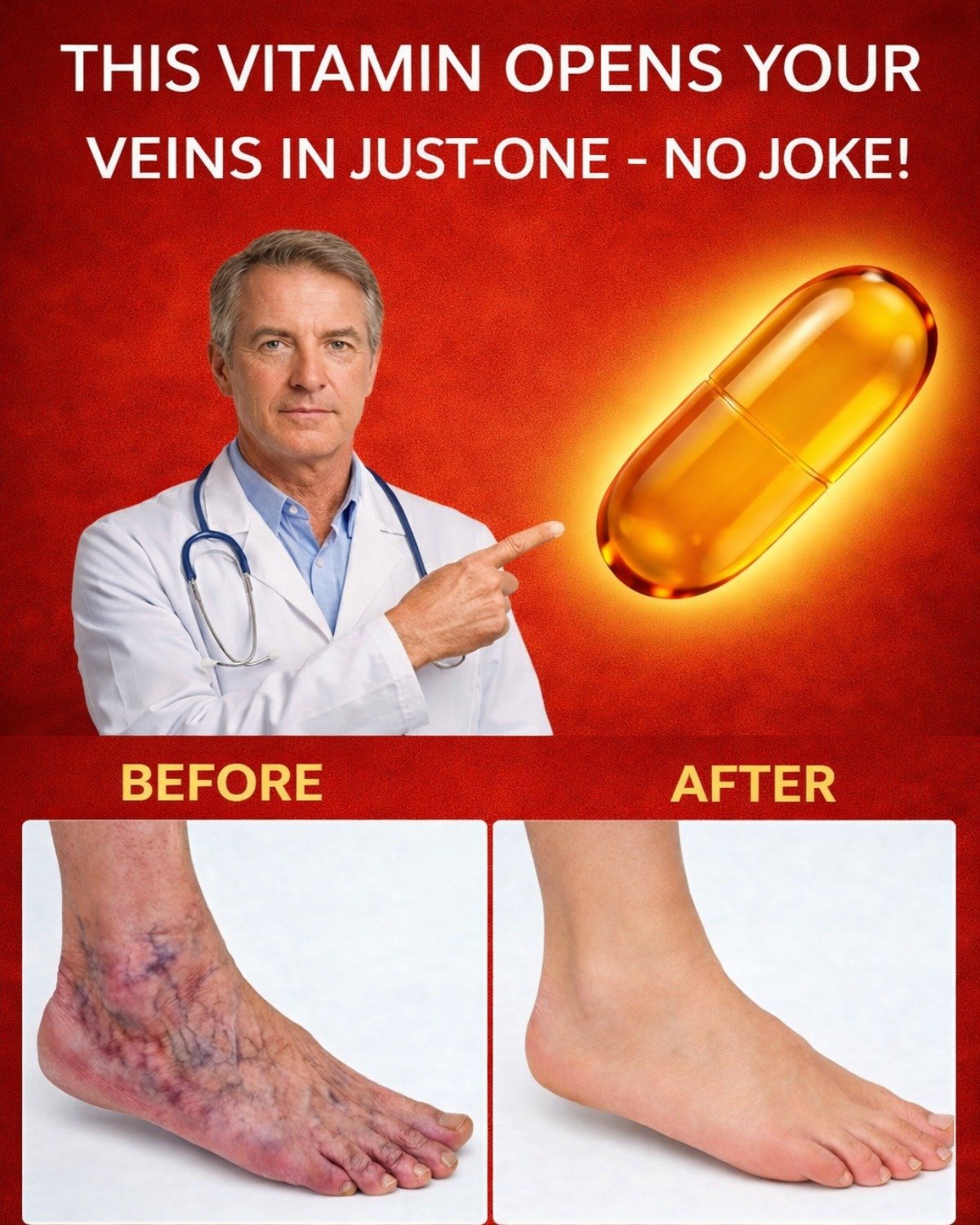 The Viral Claim: Can One Vitamin Really “Open” Your Veins in Just One Dose for Better Leg Circulation?