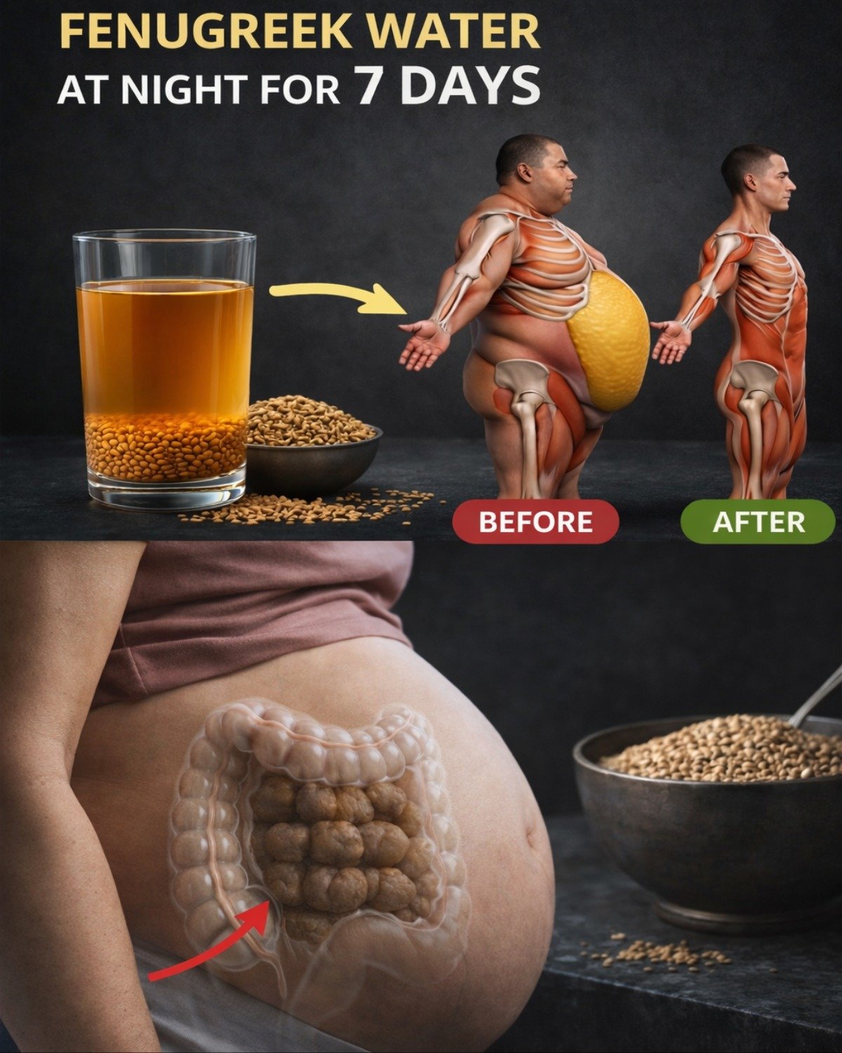 Drink Fenugreek Water at Night for 7 Days — Could It Help Steady Blood Sugar and Trim Belly Fat? (What Studies Actually Show)