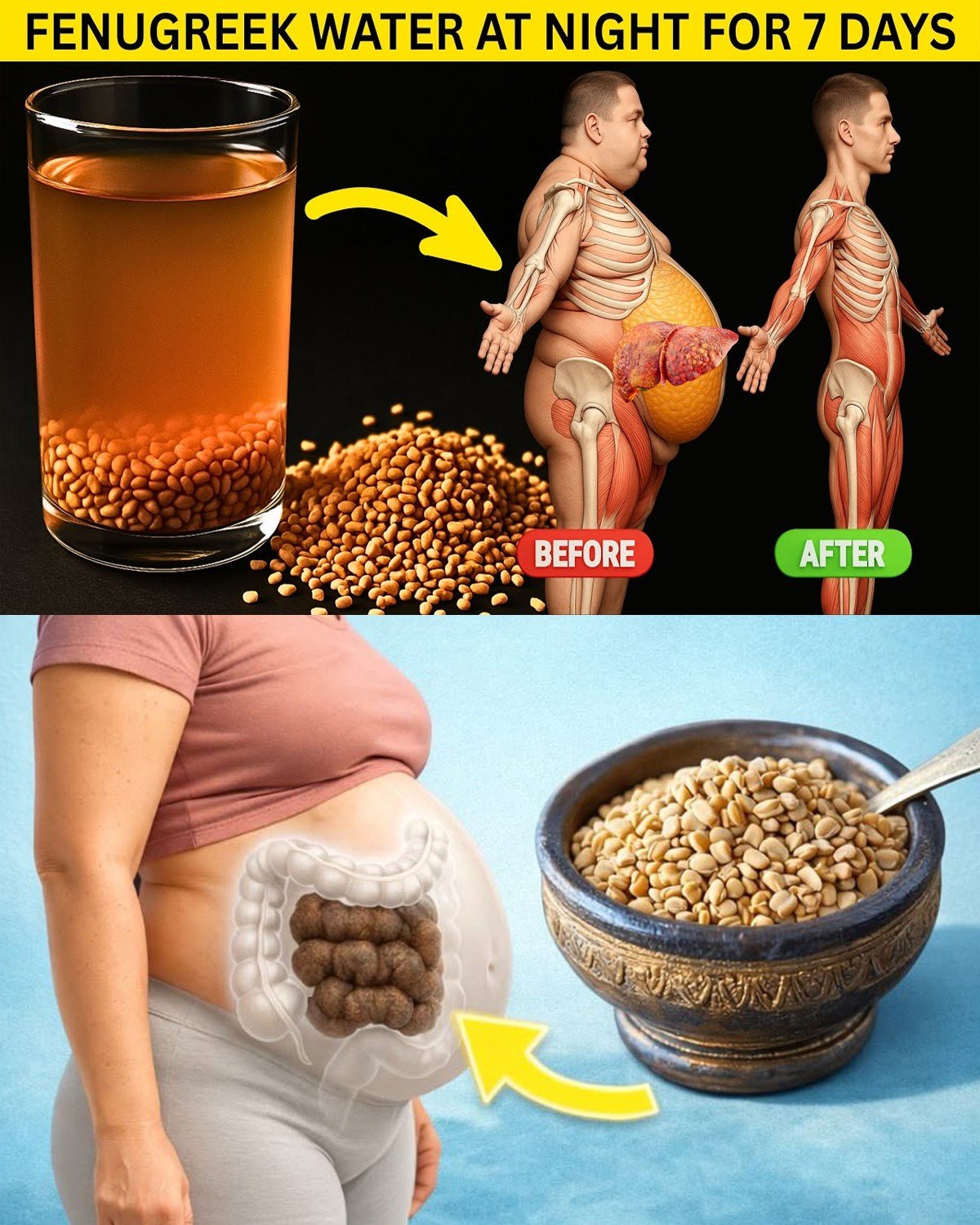 Drink Fenugreek Water at Night for 7 Days: What Really Happens to Blood Sugar, Belly Fat, and Sleep (Science-Backed Insights – Not the Overnight Miracle You Expect)