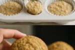 Sugar-Free 3-Ingredient Oatmeal Apple Muffins