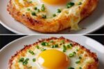 Crispy Cheesy Hash Brown Egg Nests