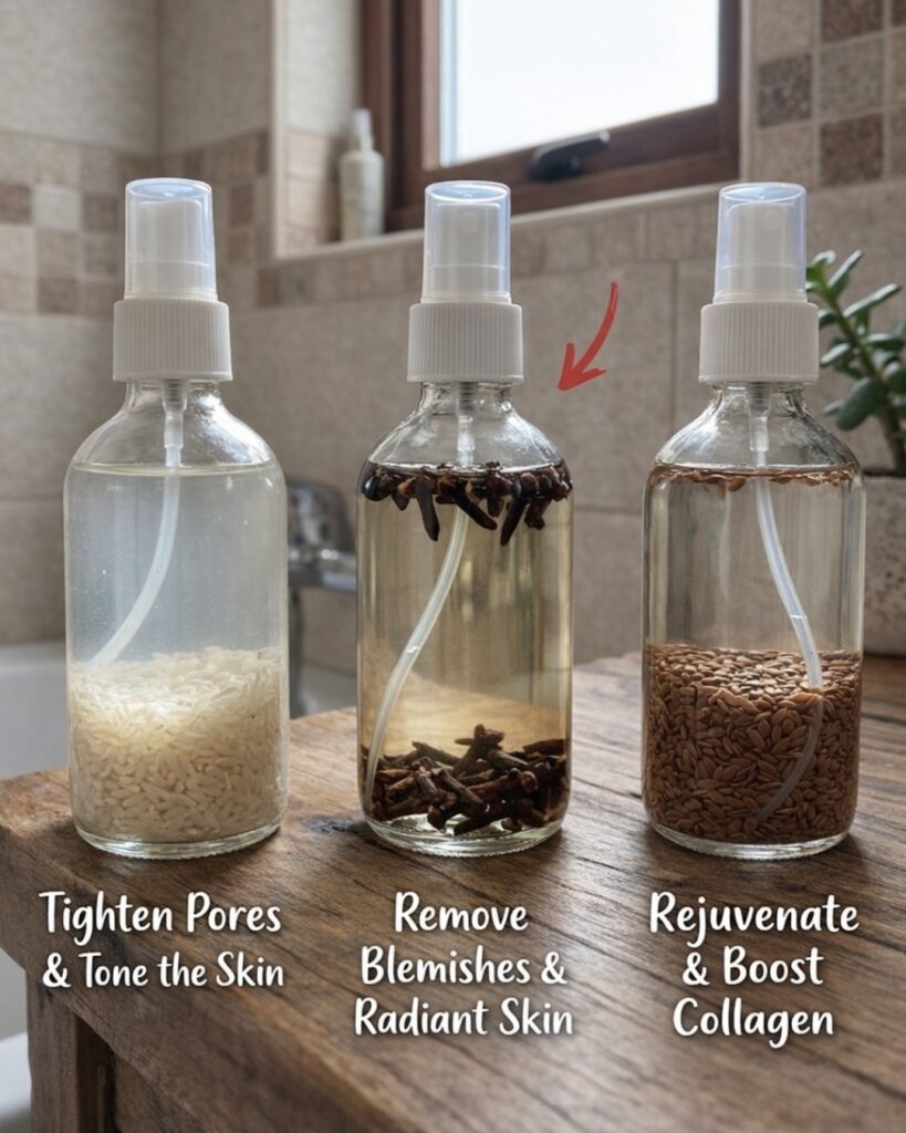 How to Make Natural Rice, Clove & Flaxseed Skin Tonics for a Glowing Routine