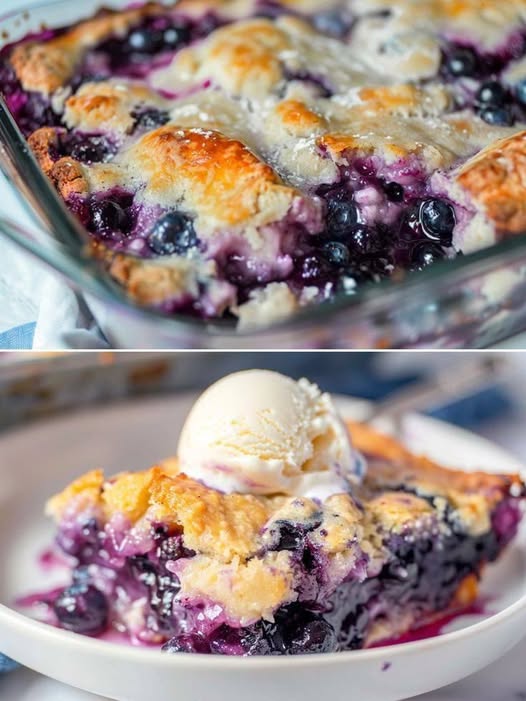 Blueberry Cream Cheese Cobbler