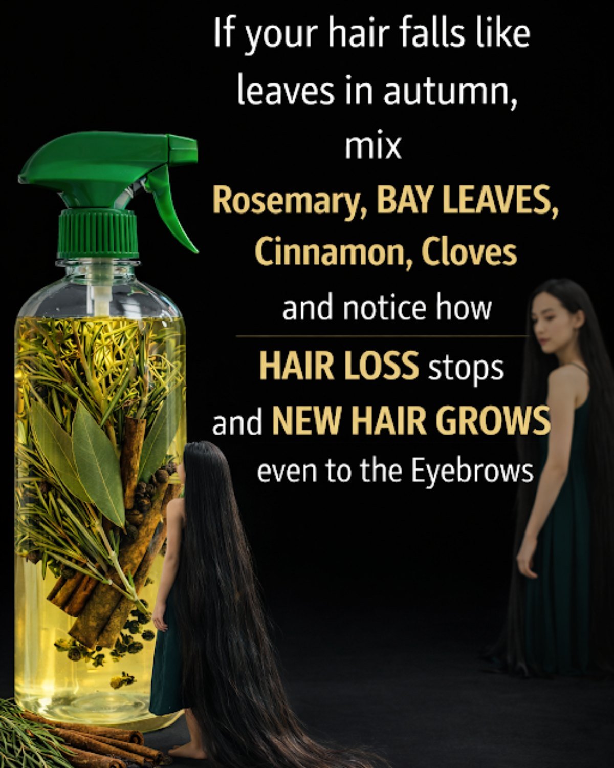 Rosemary Hair Growth Spray: Use Daily for One Week to Potentially Stimulate Faster, Thicker, Healthier Hair Naturally