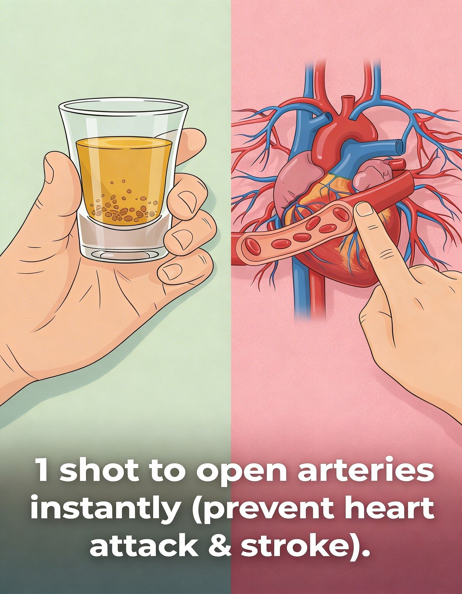 1 Shot helps arteries instantly, preventing heart attack & stroke