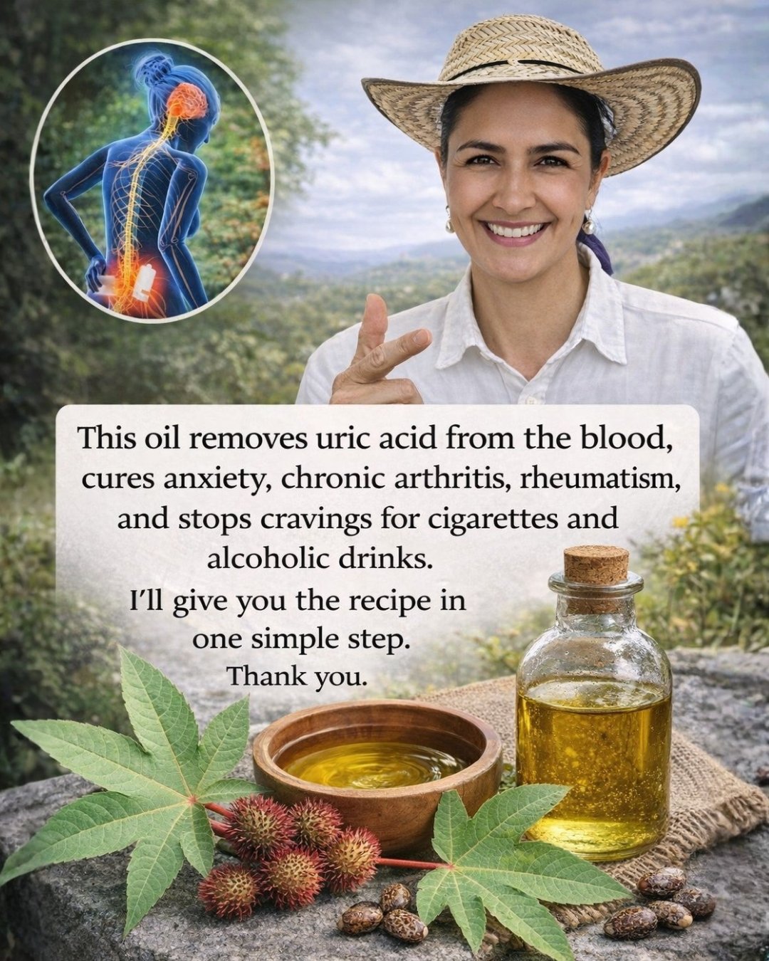 Castor Oil Remedy: A Natural Way to Support Joint Health, Reduce Uric Acid, and Calm the Body