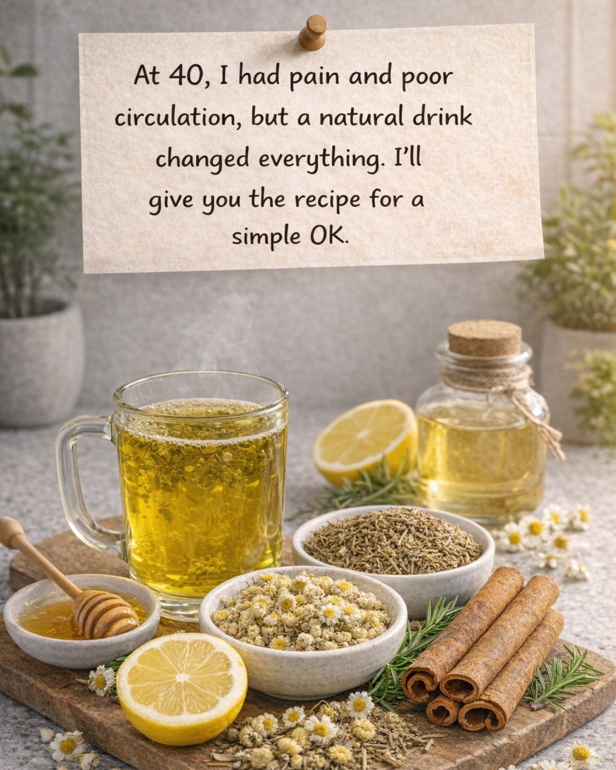 A Simple Tea with Cinnamon, Chamomile, and Rosemary That Many Are Talking About