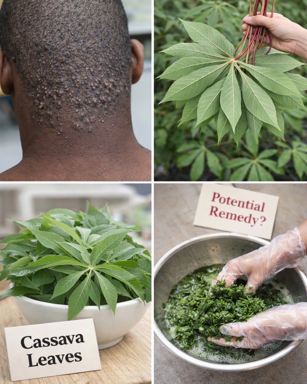 Annoying Bumps on Your Scalp? Try This Natural Remedy with Cassava Leaves